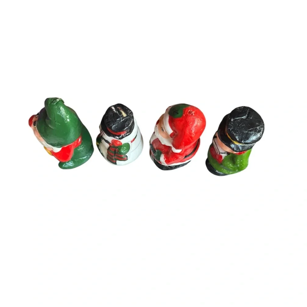 Deadstock 1970s Interpur,‎ Made in Korea, Set of 4 5” Tall Holiday Candles